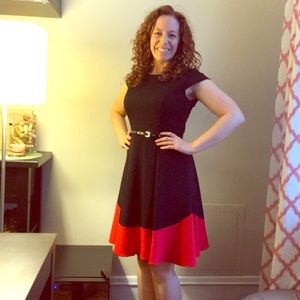 Calvin Klein color block dress